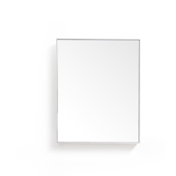Accents Oyster white slimline mirror cabinet 550 x 450mm
