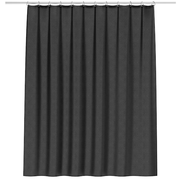 Accents black shower curtain