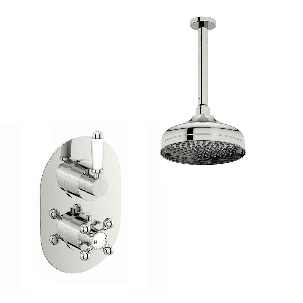 Orchard Dulwich concealed thermostatic mixer shower with ceiling arm