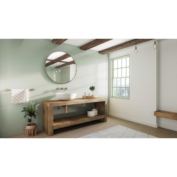 Showerwall acrylic sage shower wall panel 2400 x 896
