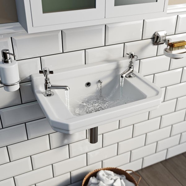 The Bath Co. Camberley 2 tap hole wall hung basin 500mm