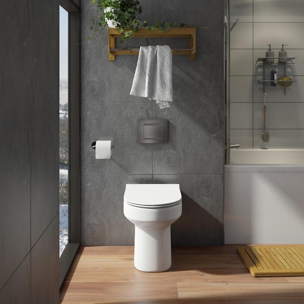 Orchard Wharfe rimless back to wall toilet and slim soft close toilet seat