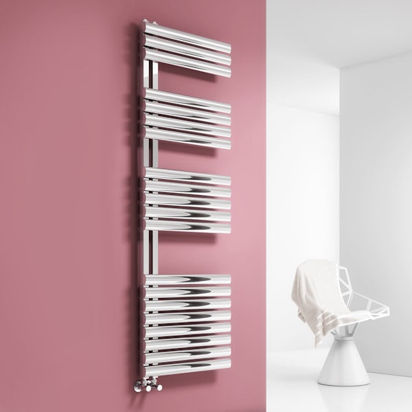 Reina Scalo brushed stainless steel designer towel rail