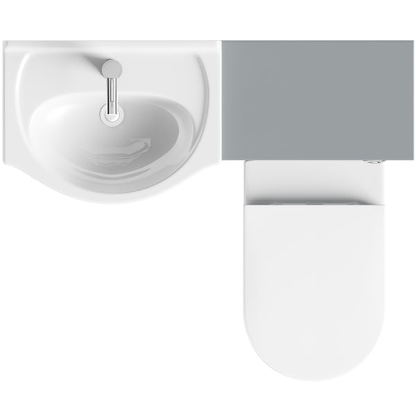 Orchard Elsdon stone grey 1060mm combination with contemporary back to wall toilet and seat