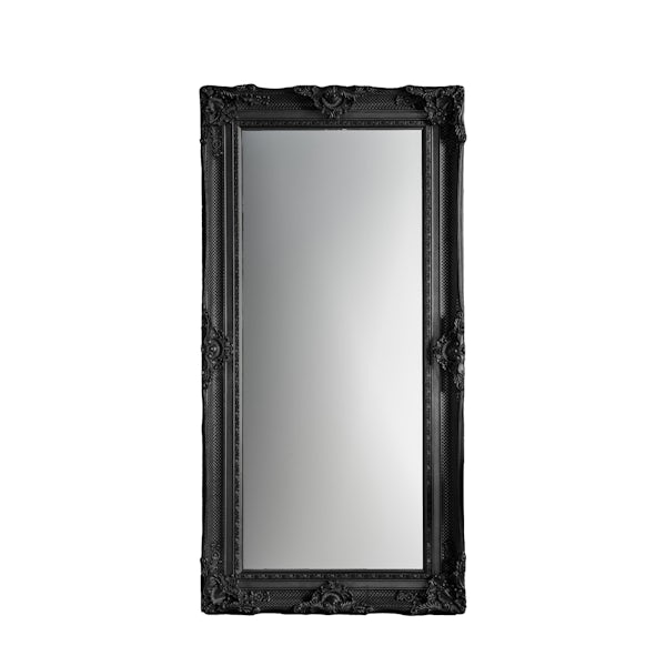 Accents Valois leaner mirror in black 1845 x 990mm
