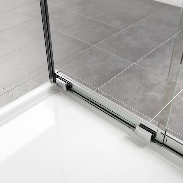 Mode Levien 8mm easy clean right handed rectangular sliding shower enclosure