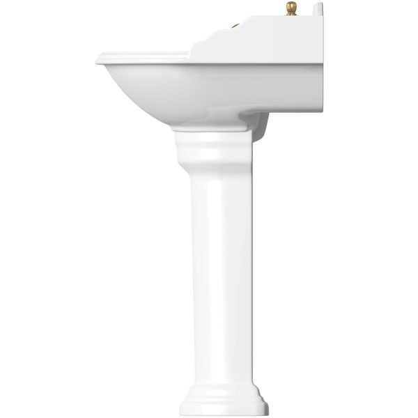 The Bath Co. Bellini close coupled toilet and full pedestal suite with incalux fittings and taps