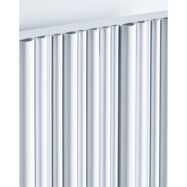 Vogue Quebec vertical matt white aluminium single radiator