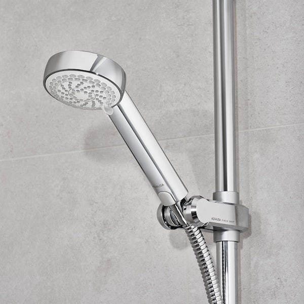 Aqualisa Visage Q Smart concealed shower pumped with adjustable handset and wall head