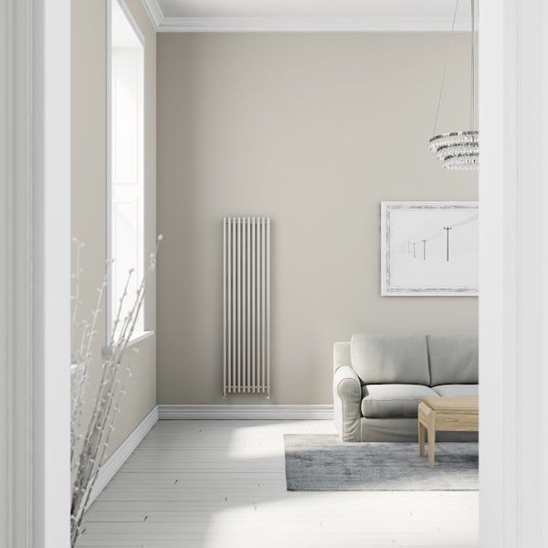 Terma Tune soft white single vertical radiator 1800 x 490