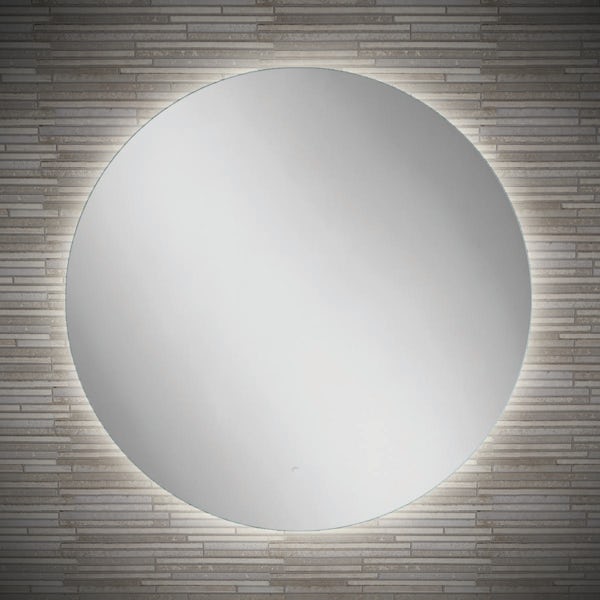 HiB Theme round LED illuminated mirror 980mm