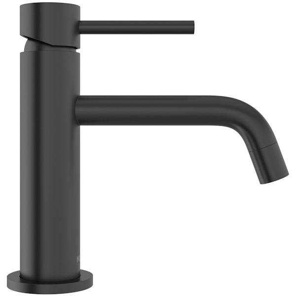 Mode Spencer round black basin mixer tap