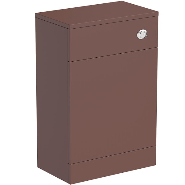 Orchard Lea tuscan red slimline back to wall toilet unit 500mm