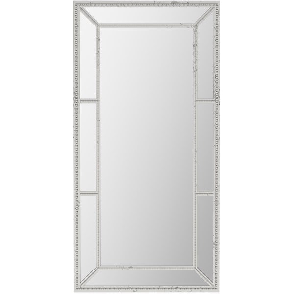Accents Lawson panelled pewter leaner mirror 1575 x 790mm