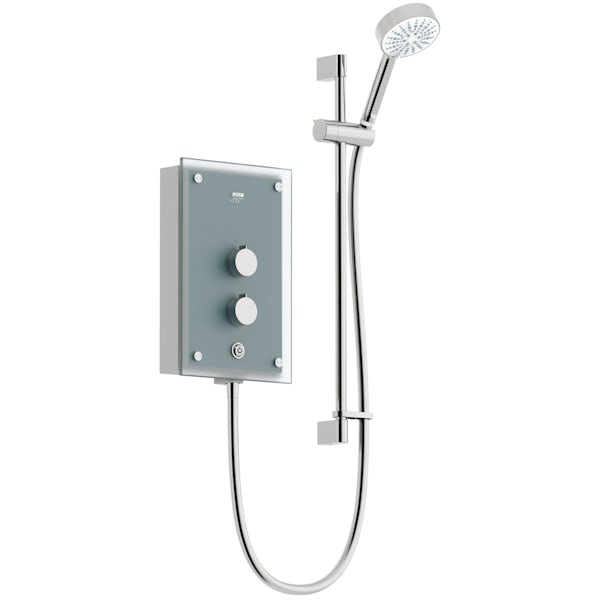 Mira and Mode shower enclosure and tray bundle 900 x 900 with Mira Azora 9.8kw electric shower
