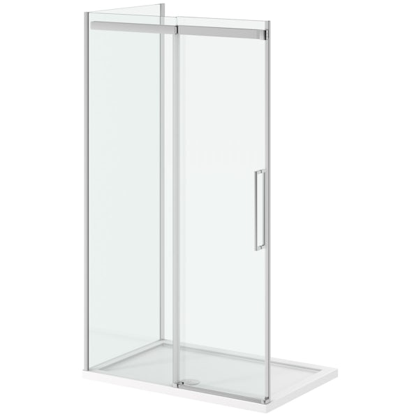 Mode Foster stainless steel sliding shower enclosure 1200 x 800