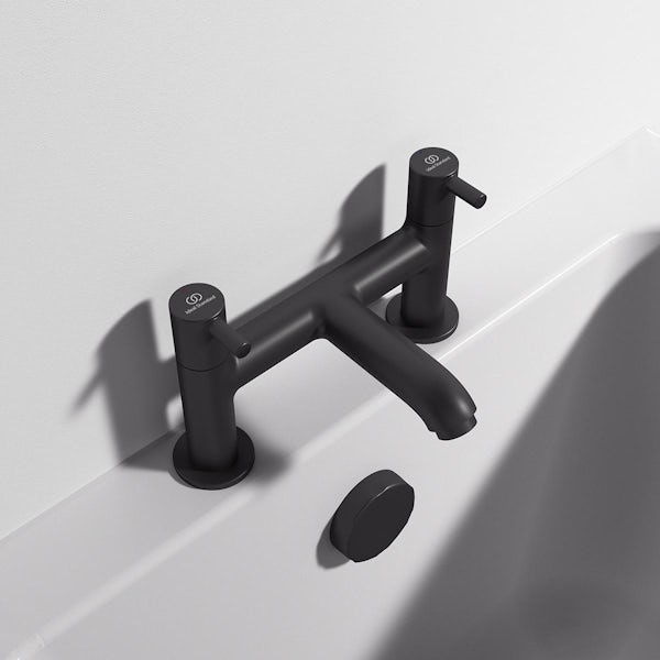 Ideal Standard Ceraline silk black bath mixer tap