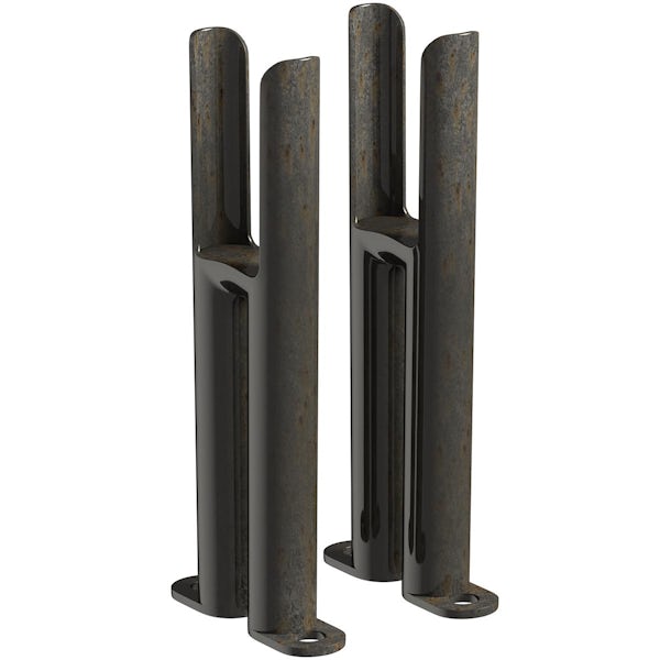 The Heating Co. Corso raw metal 2 column radiator feet