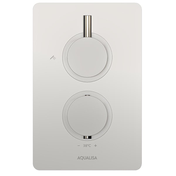 Aqualisa Dream concealed round thermostatic mixer shower with slider rail