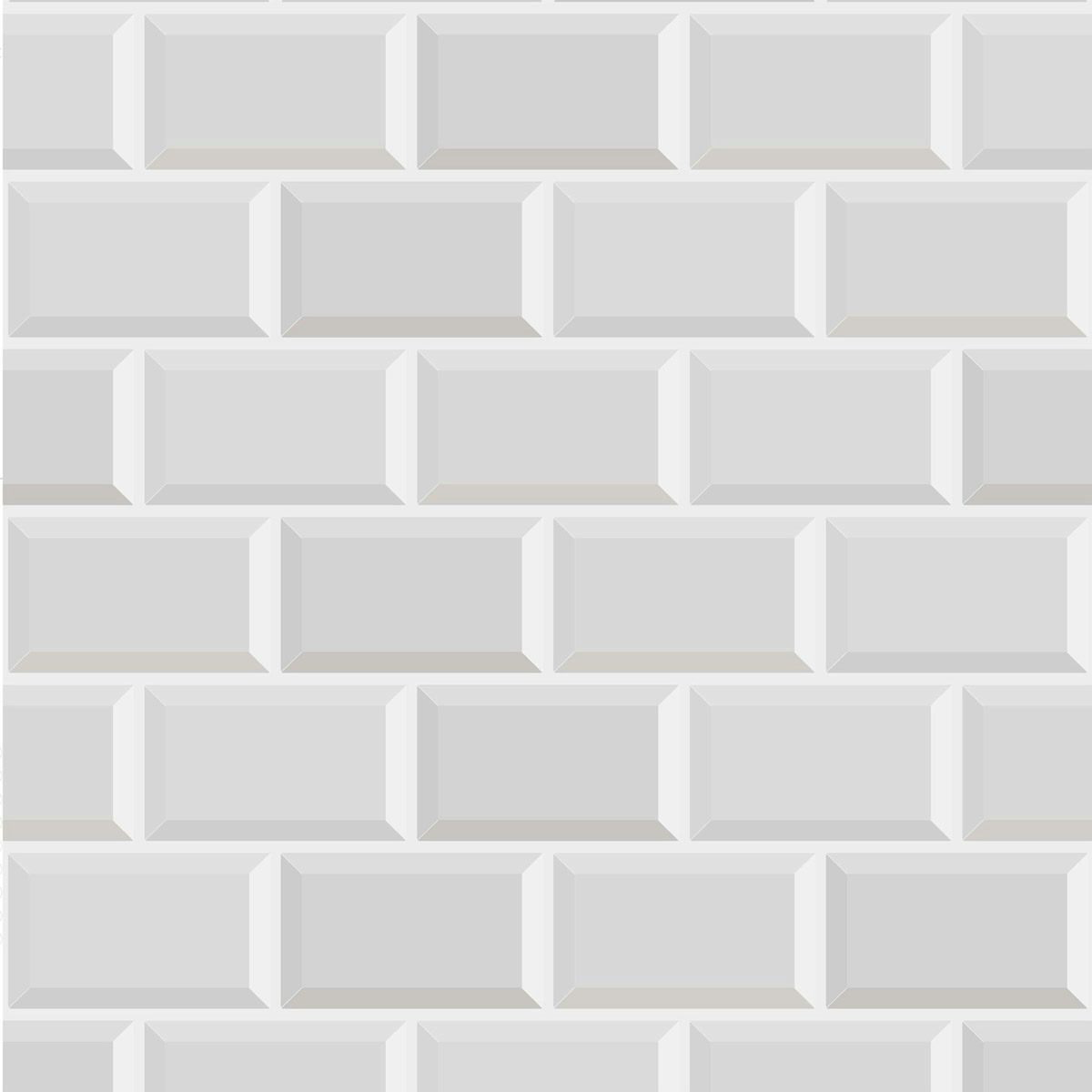 Contour metro white brick wallpaper