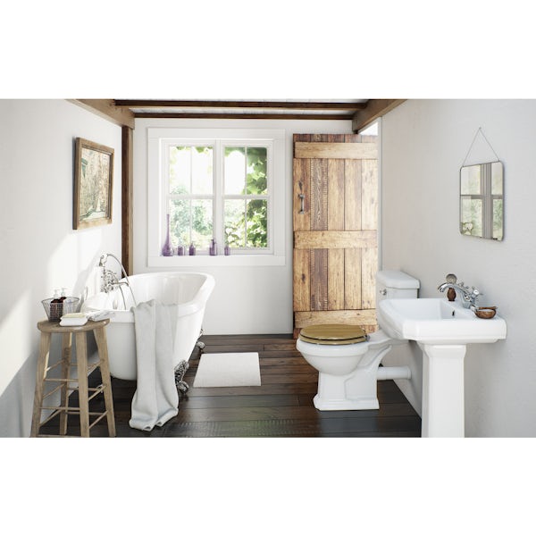 The Bath Co. Dulwich bathroom suite with roll top bath