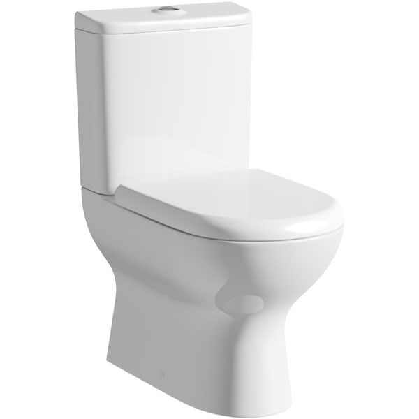 Mode Heath close coupled toilet and white vanity unit suite 600mm
