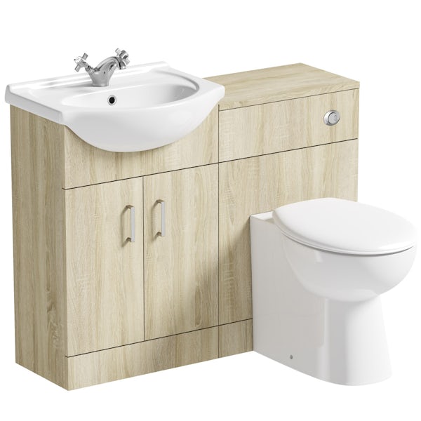 Orchard Eden oak 1040 combination with Clarity back to wall toilet
