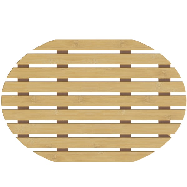 Accents bamboo oval mat