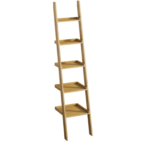 Mode South Bank natural wood ladder shelf