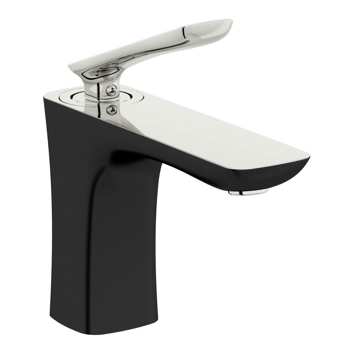 Mode Aalto black basin mixer tap with slotted waste