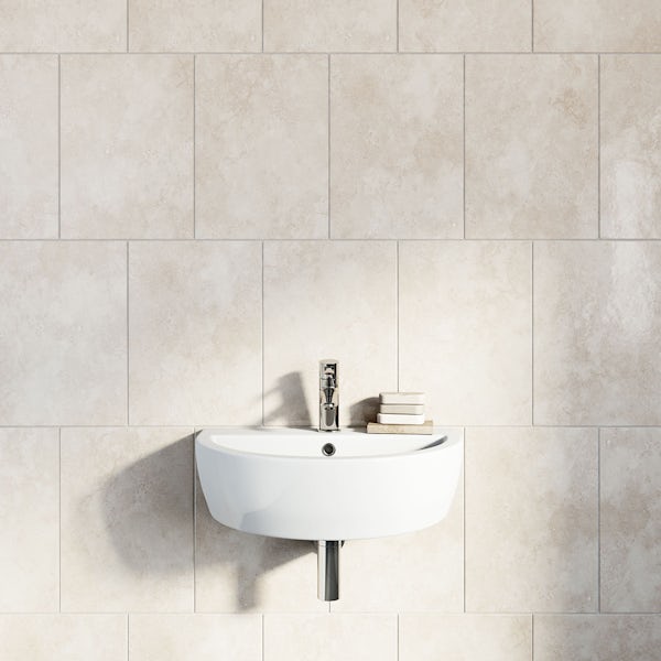 British Ceramic Tile Earth stone beige gloss tile 300mm x 416mm