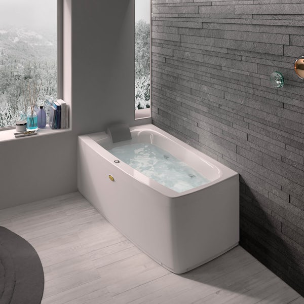 Jacuzzi the Essentials left handed compact offset corner whirlpool bath