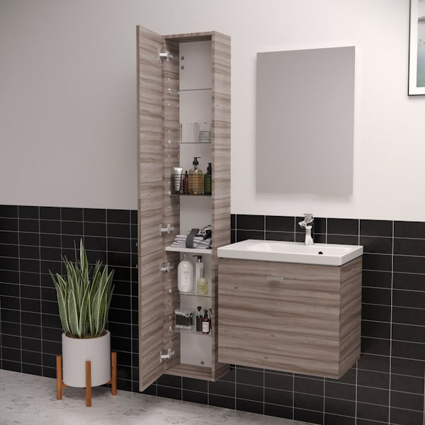 Ideal Standard Concept Space elm tall unit with two doors
