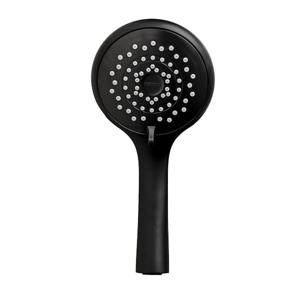 Triton 5 spray pattern shower head in matt black