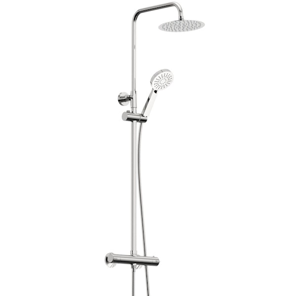 Orchard Eden contemporary complete left handed shower bath suite with taps, shower and wastes