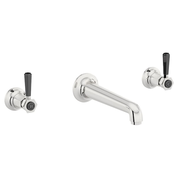 The Bath Co. Beaumont lever wall mounted basin mixer tap offer pack