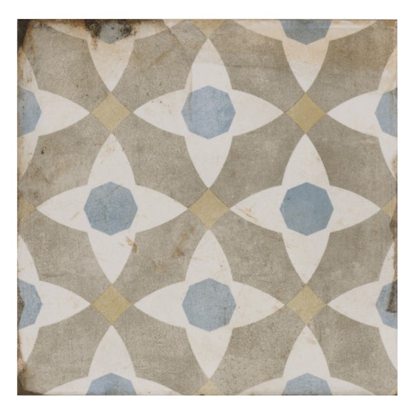 Aragon patchwork mix matt wall and floor tile 200mm x 200mm