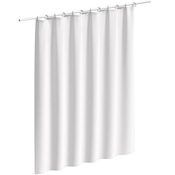 Accents white shower curtain