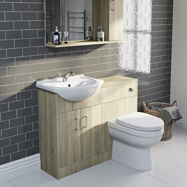 Orchard Eden oak 1040 combination with back to wall toilet and seat ...