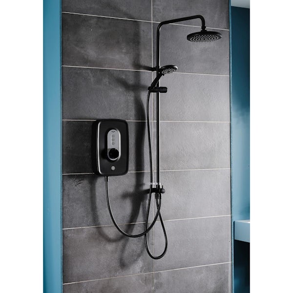 Triton Danzi Duelec matt black electric shower 9.5kW