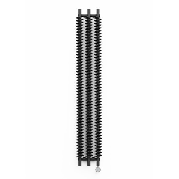 Terma Ribbon VE metallic grey electric radiator 1800 x 290 with MOA Blue element - silver