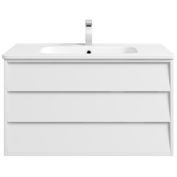 Mode Cooper white wall hung vanity unit and basin 800mm