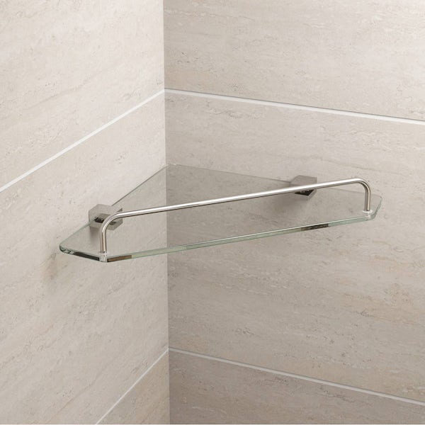 Accents Options Squared Corner Glass, Glass Shelves For Shower Enclosures