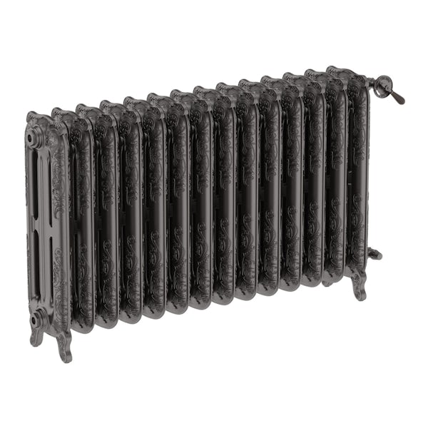 Oxford raw metal freestanding cast iron radiator 710 x 1180