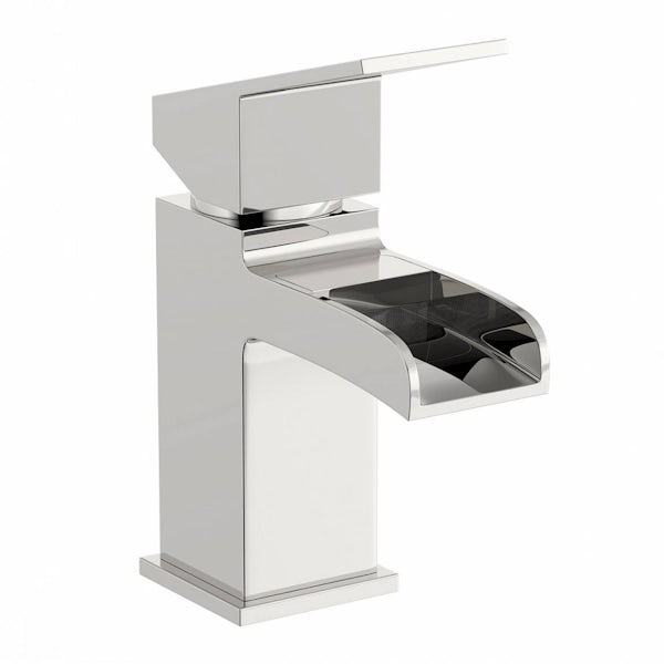 Orchard Wye waterfall basin mixer tap with slotted waste