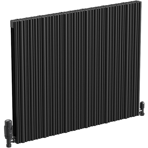 The Heating Co. Quebec matt black aluminium radiator