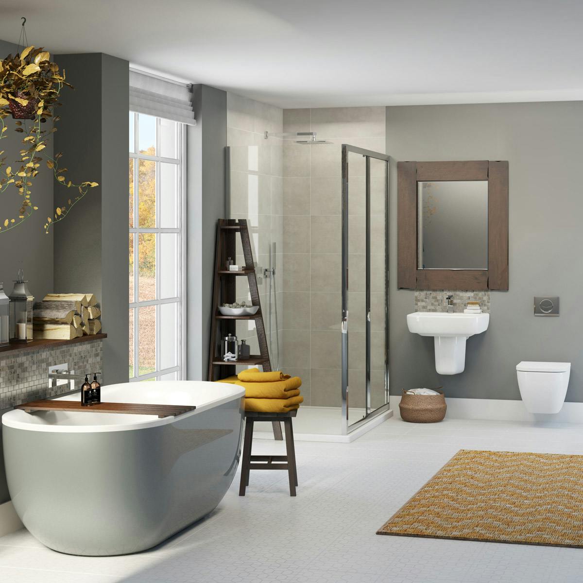 The Mode Ellis Storm Bathroom Suite With Shower Enclosure