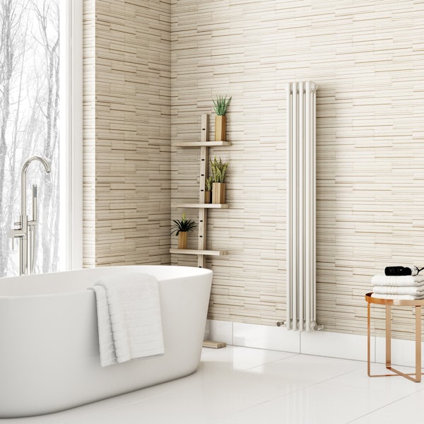 Fine Decor ceramica slate tile cream wallpaper
