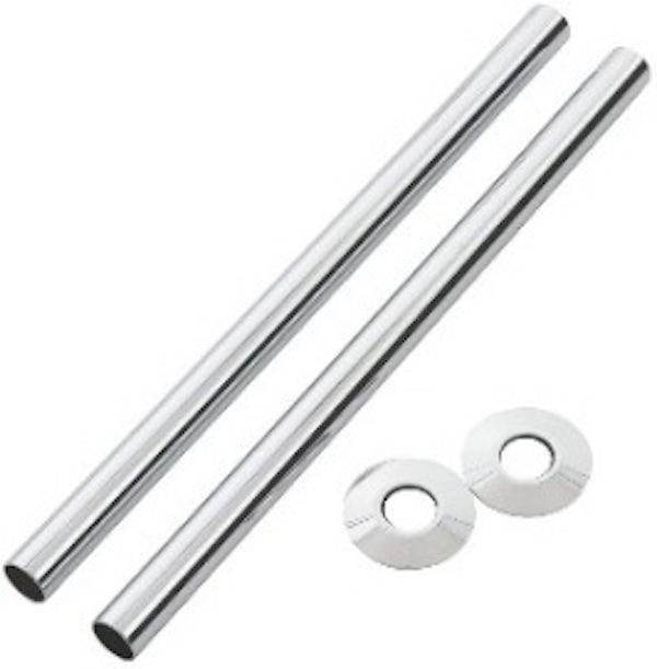 The Heating Co. radiator pipe covers 180mm - chrome