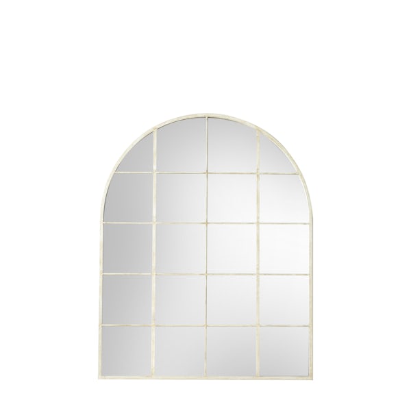 Accents Hampstead arch mirror in white 950 x 760mm